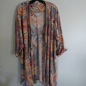Unique vintage abstract art robe